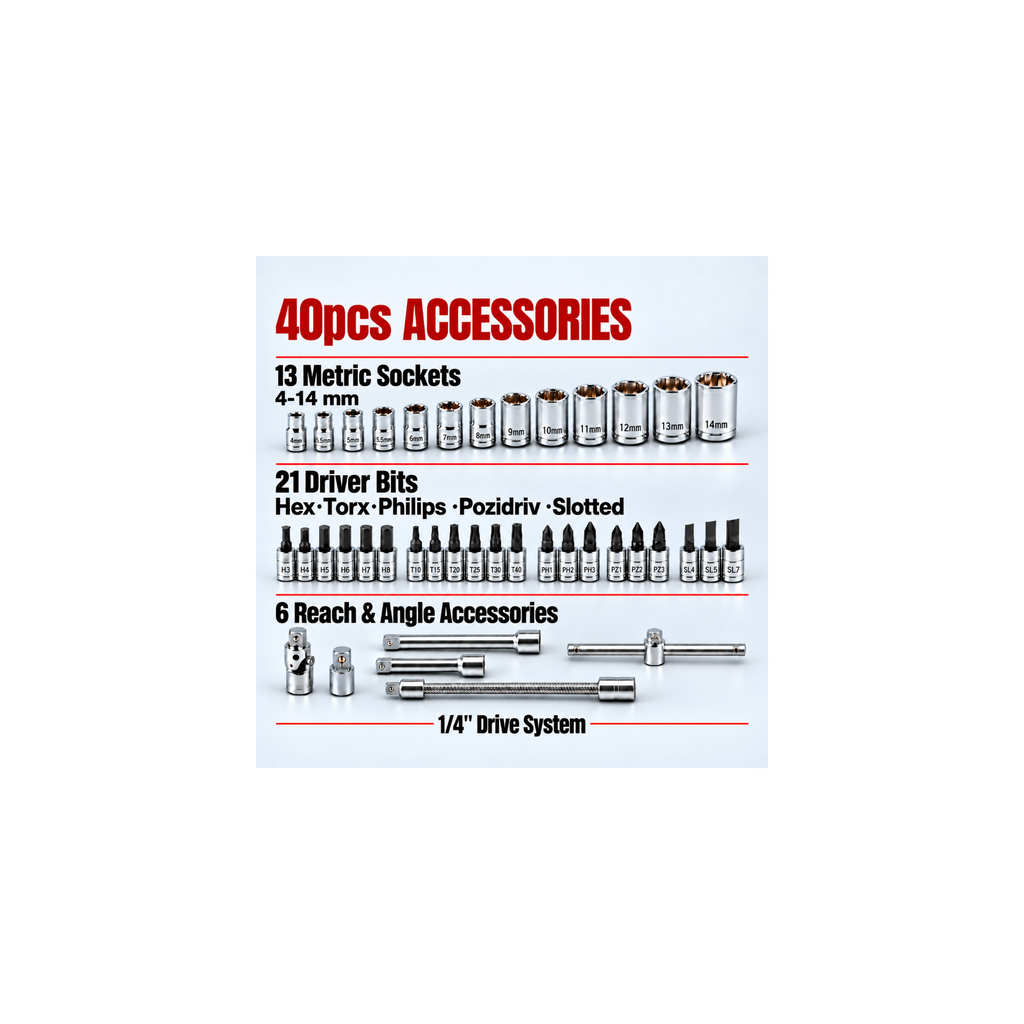 1/4" 12V Cordless Electric Power Ratchet