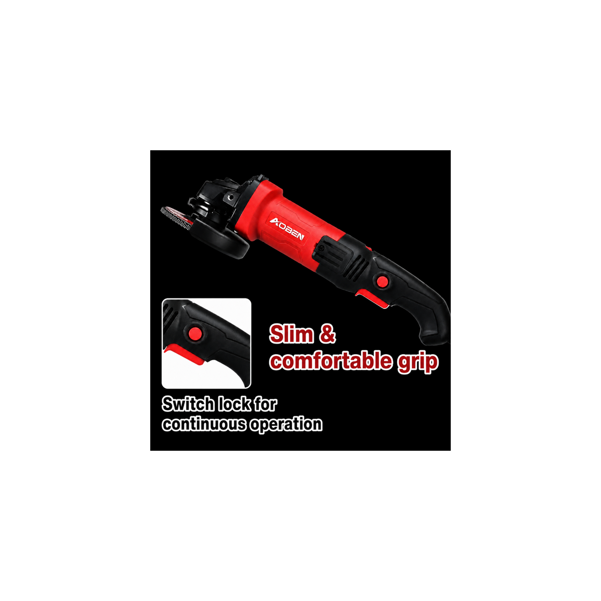 4-1/2" 900W 6-Speed Power Motor Corded Angle Grinder
