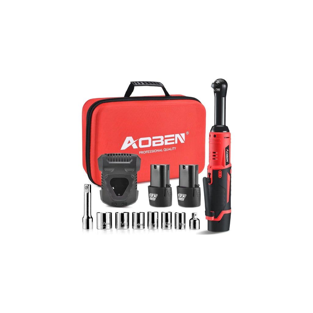 3/8" 12V Extended  Cordless Electric Ratchet Wrench Set