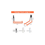 4 X Large U hooks