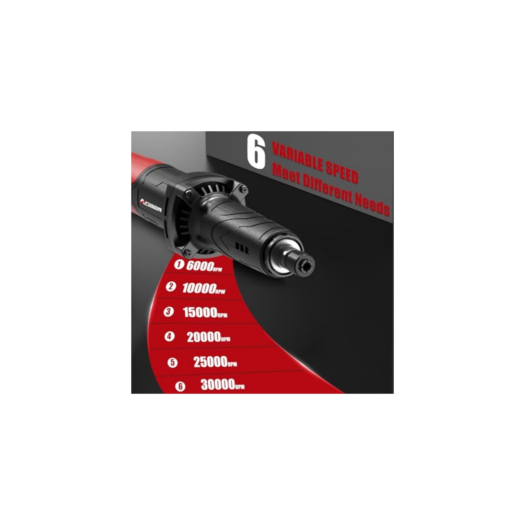 1/4" 6-Speed Power Motor Electric Corded Die Grinder