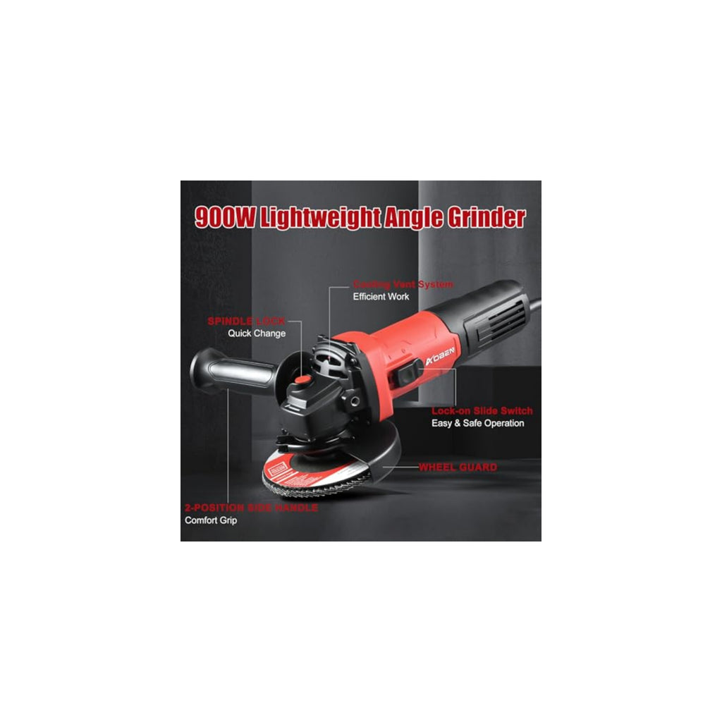 4-1/2" 900W Power Motor Corded Angle Grinder