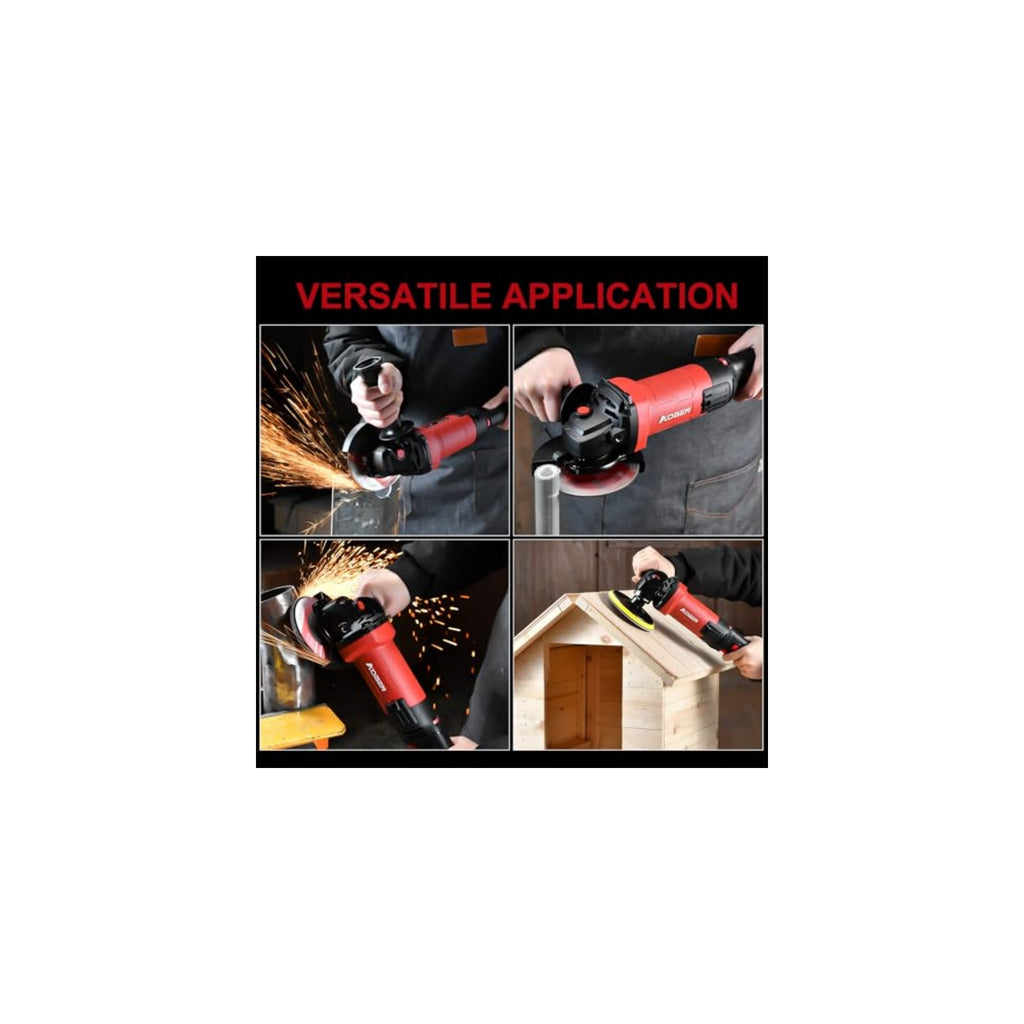 4-1/2" 900W 6-Speed Power Motor Corded Angle Grinder