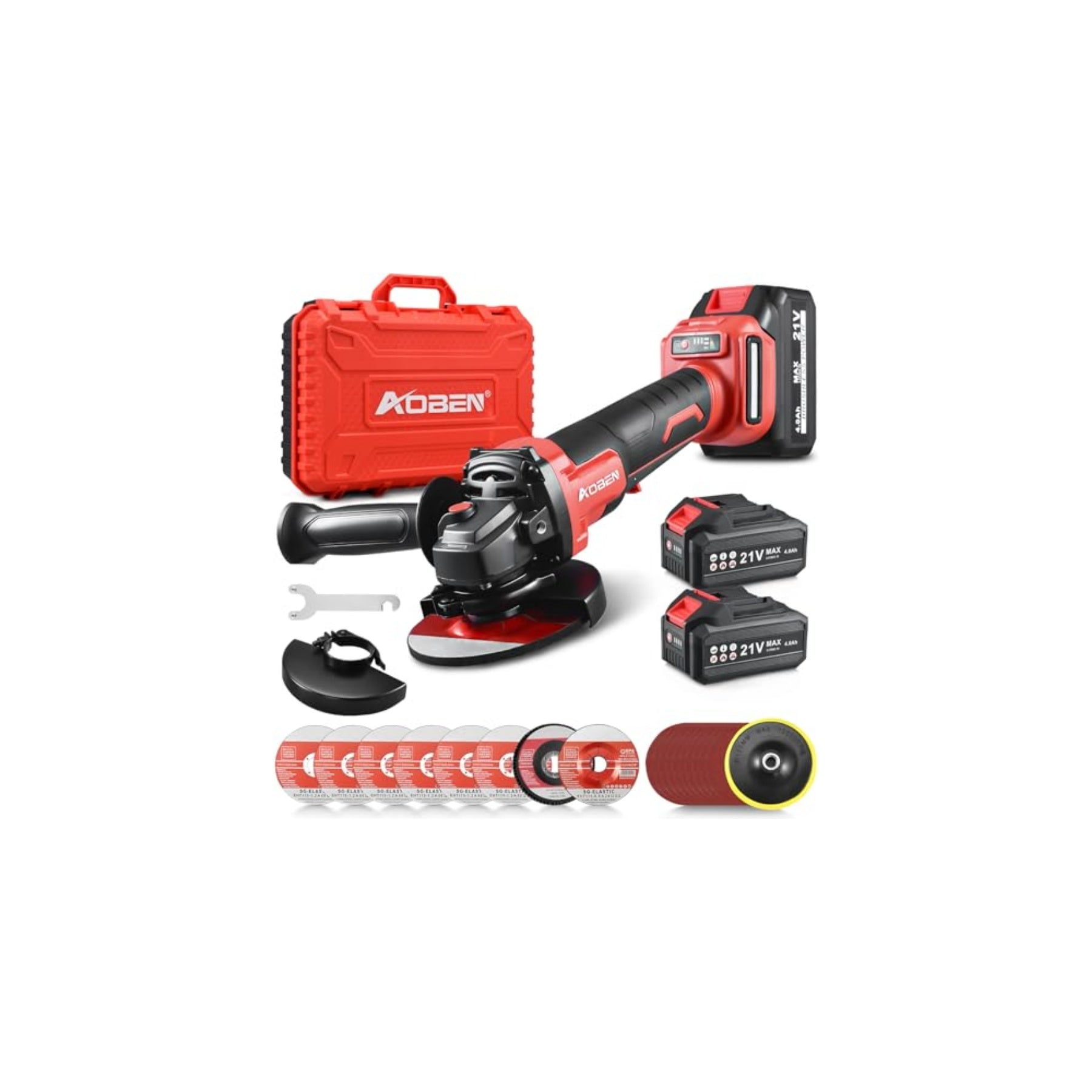 4-1/2" 21V Paddle Switch Brushless Cordless Angle Grinder