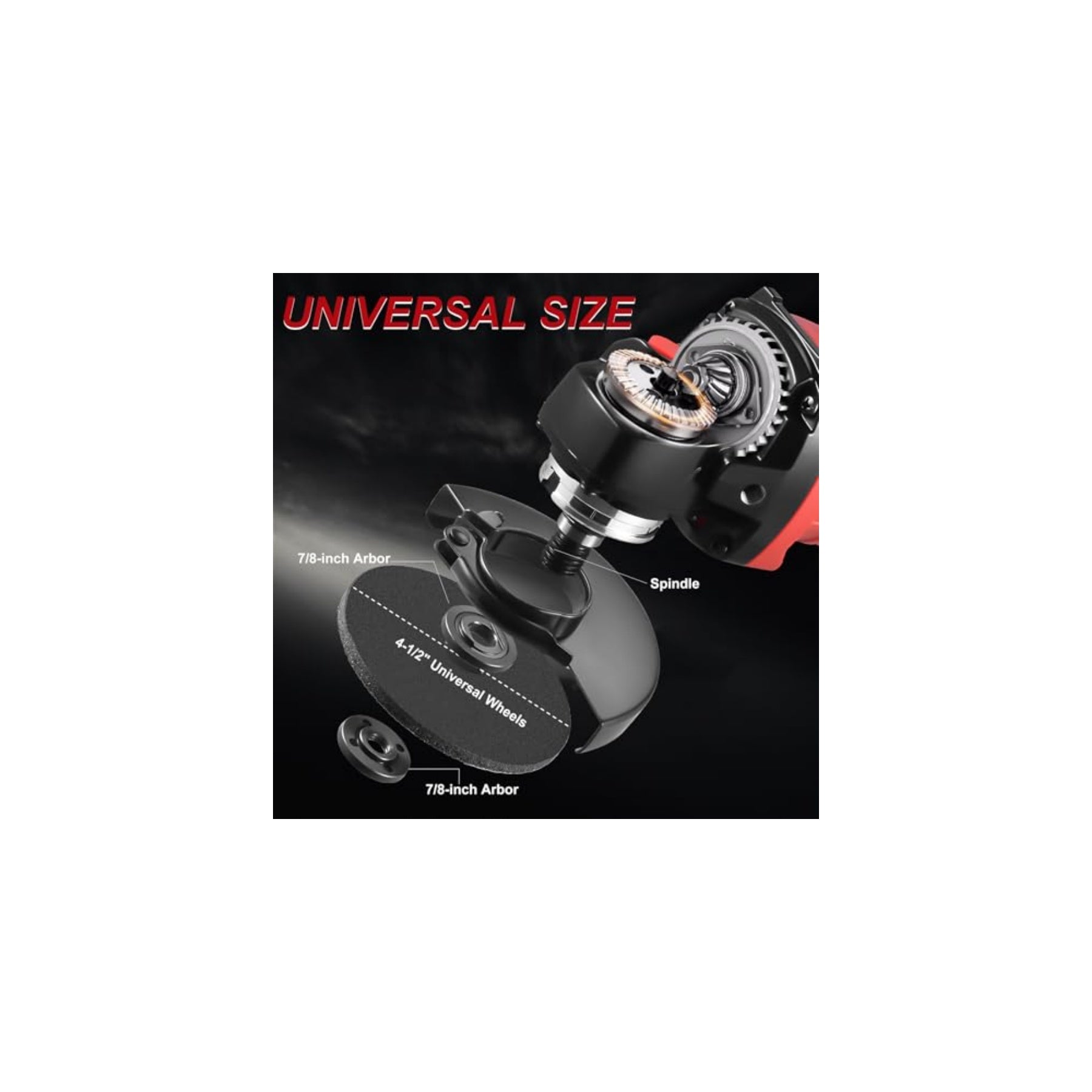 4-1/2" 900W 6-Speed Power Motor Corded Angle Grinder