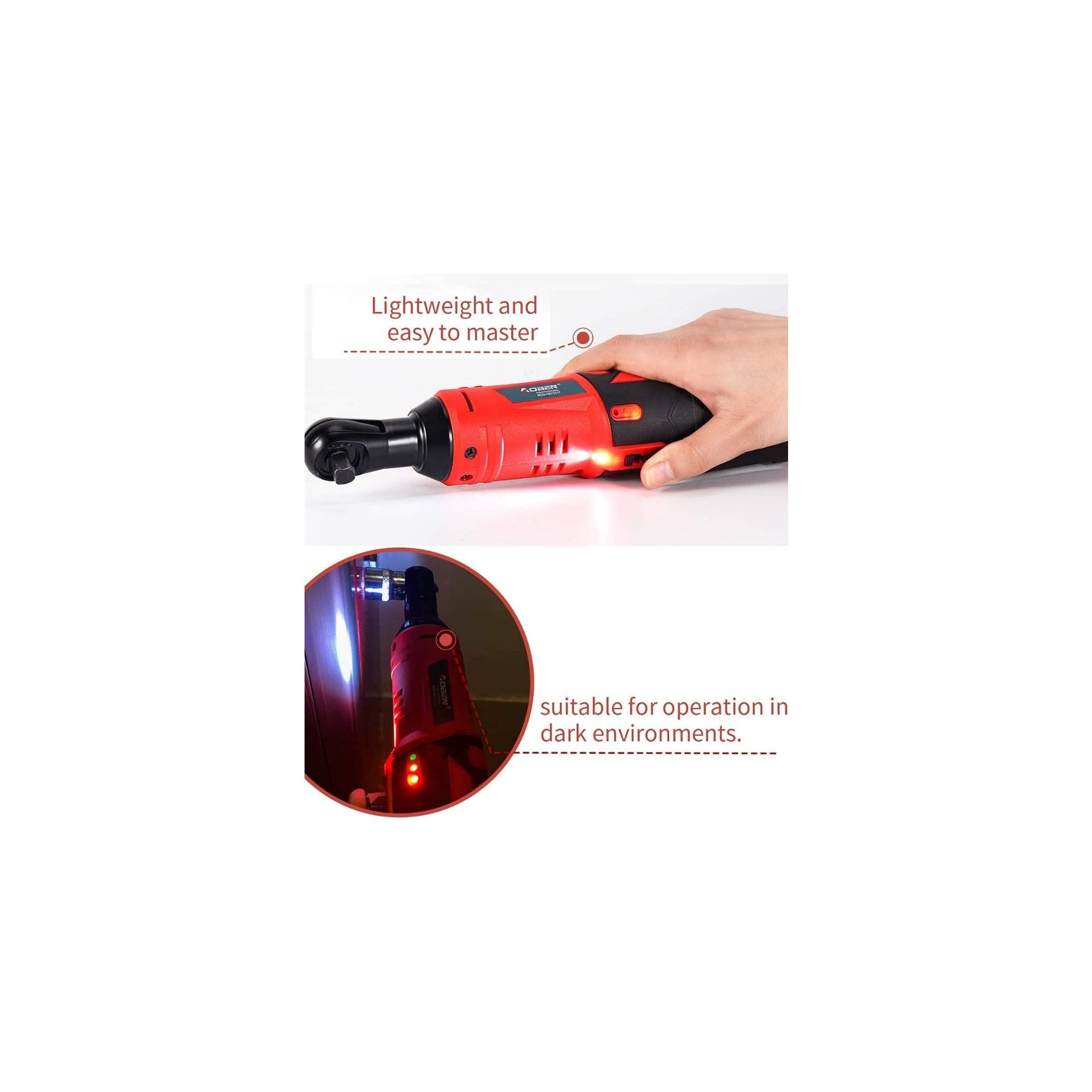 3/8" 12V Power Electric Ratchet Wrench Set with 1 Battery