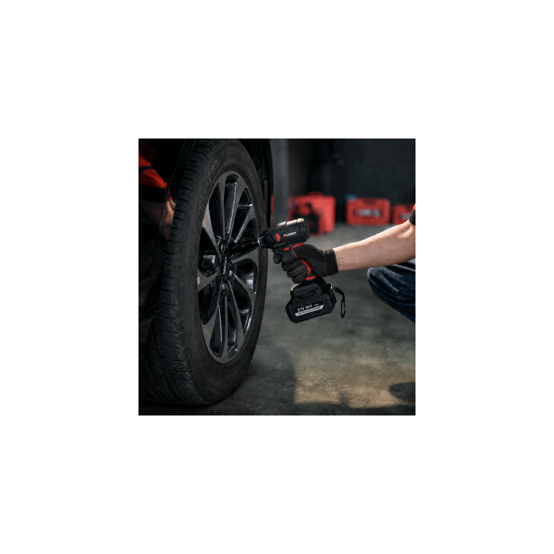 1/2" 21V Brushless Cordless Impact Wrench with 1 Battery
