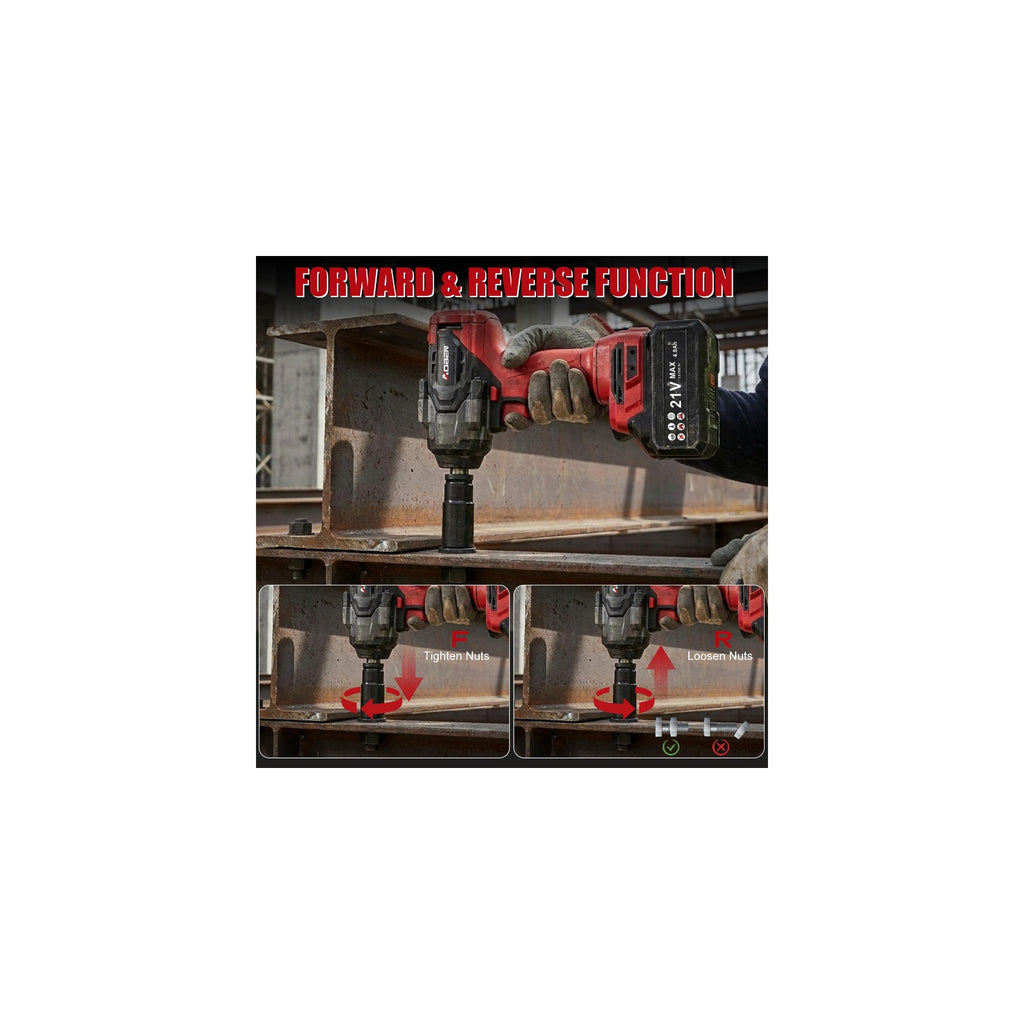 1/2" 21V 810 Ft-lbs Brushless Cordless Impact Wrench