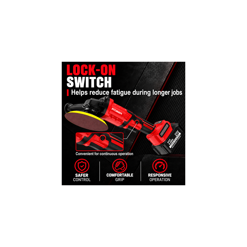 4-1/2" 21V Lock-on Switch Brushless Cordless Angle Grinder