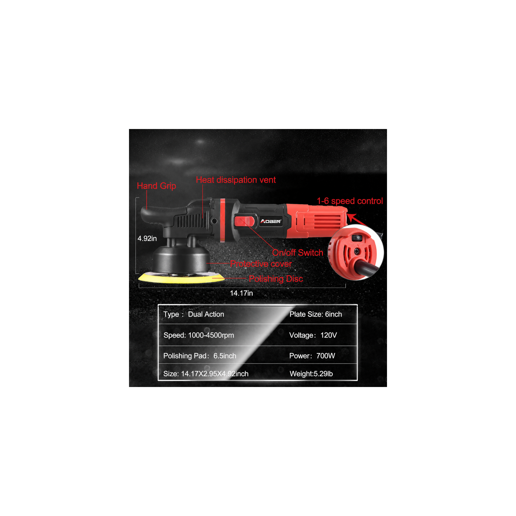 6" Dual Action Polisher Set