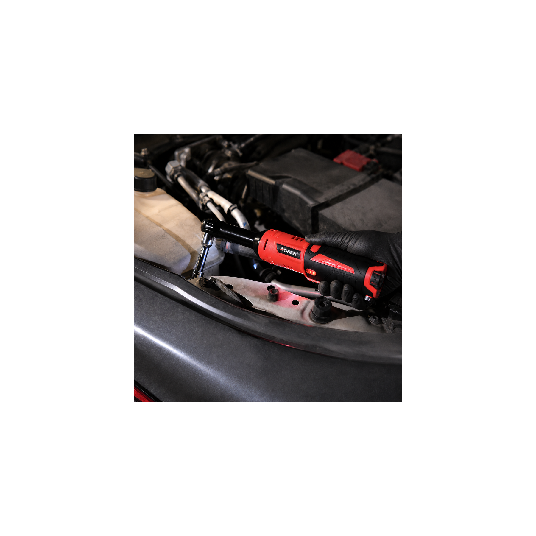 3/8" 12V Extended  Cordless Electric Ratchet Wrench Set